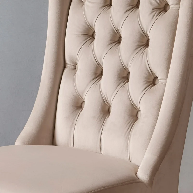 Loberon Sudbury Chaise - Housse Durable de Grande qualité - Style Vintage grâce au matelassage Chesterfield, crème