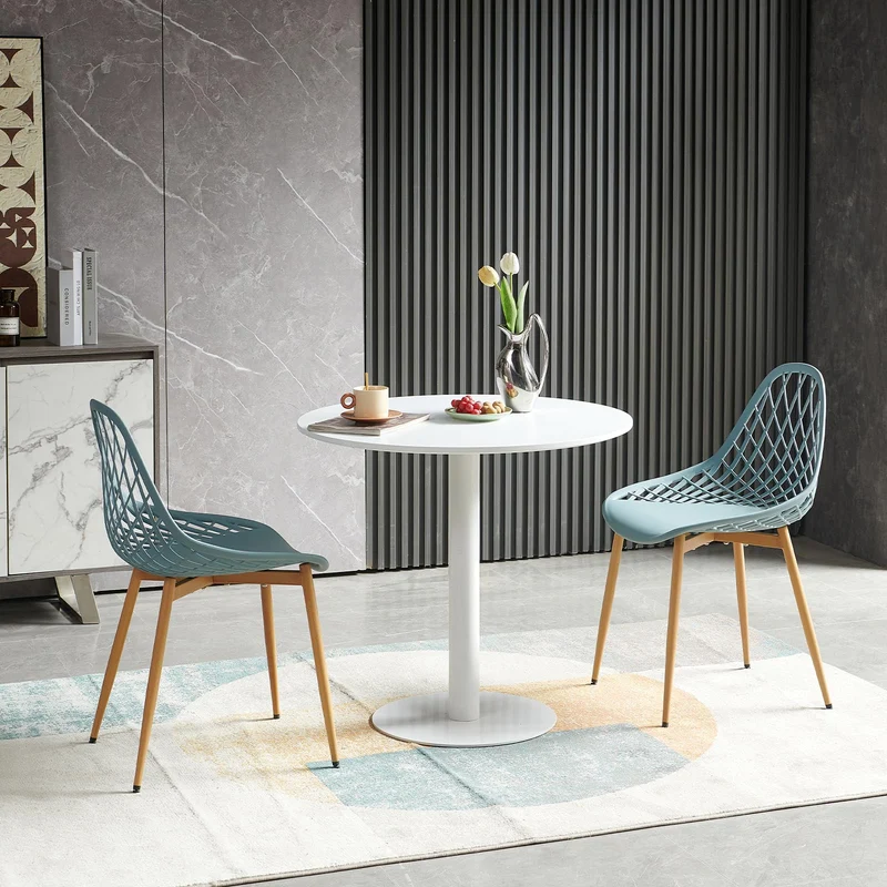buybyroom Table Ronde Salle Manger Table a Manger Ronde Blanche für Küche, Esszimmer, Wohnzimmer und Büro für 2-4, 80cm, Blanc