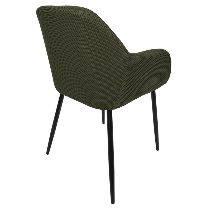 Lot de 2 fauteuils de table en tissu texturé maille 3D kaki - ELECTRON