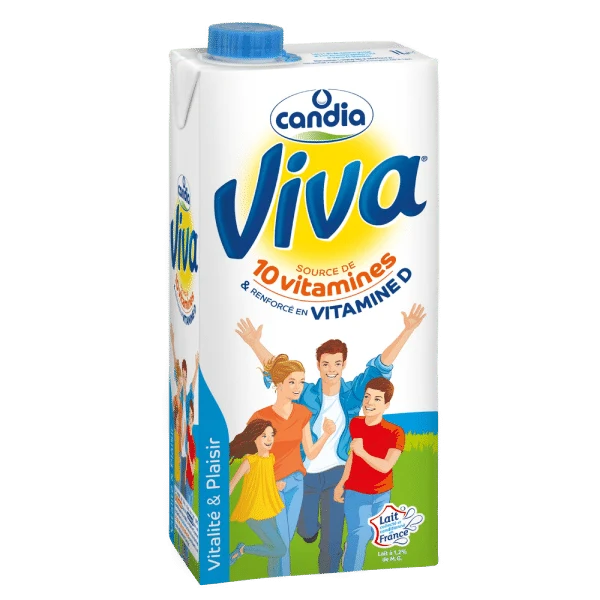 VIVA Lait UHT demi-écrémé pack de 6x1L