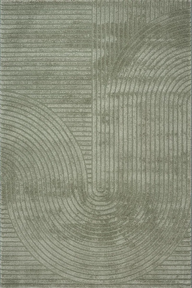 the carpet Everest - Tapis Salon Moderne à Poils Courts avec Effet de Haut en Bas, Effet 3D, Haute densité de Poils et agréablement Doux, Vert, 200 x 290 cm