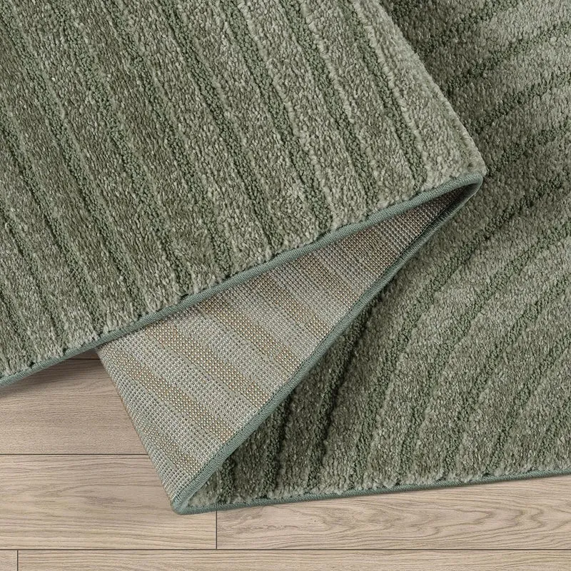 the carpet Everest - Tapis Salon Moderne à Poils Courts avec Effet de Haut en Bas, Effet 3D, Haute densité de Poils et agréablement Doux, Vert, 200 x 290 cm