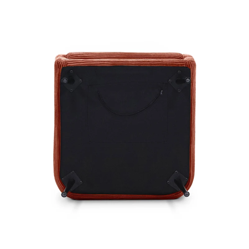 Sicaan Fauteuil Design Emma Velours Côtelé Terracotta – Fauteuil Moderne et Confortable – Assise Ergonomique Élégante pour Salon, Chambre ou Bureau – Style Contemporain Chic 71x75x81 cm