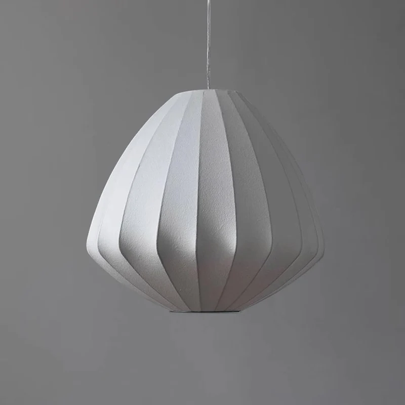 KlkrzJwy Lampe Suspendue Moderne en Forme de Lanterne, Cocon de vers à Soie, Lampe Suspendue au Plafond Blanc, décoration de Salon, luminaires Suspendus de Style Wabi-Sabi pour Dessus de Table