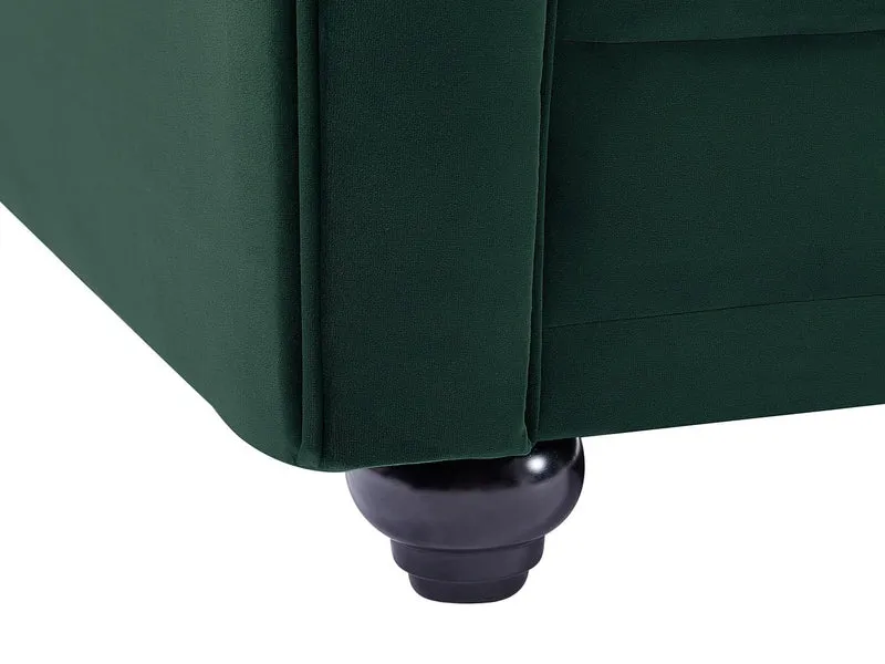 Vente-unique - Canapé 2 Places en Velours Vert Chesterfield