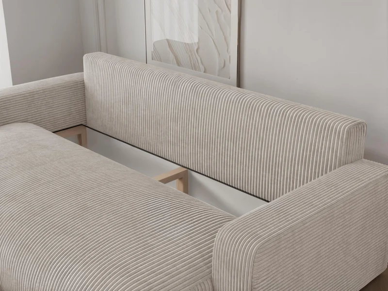 IDOHOME Canapé Lit 246x93 cm - Canapé 3 Places Convertible Velours Côtelé - 3-Seater Convertible Sofa Bed
