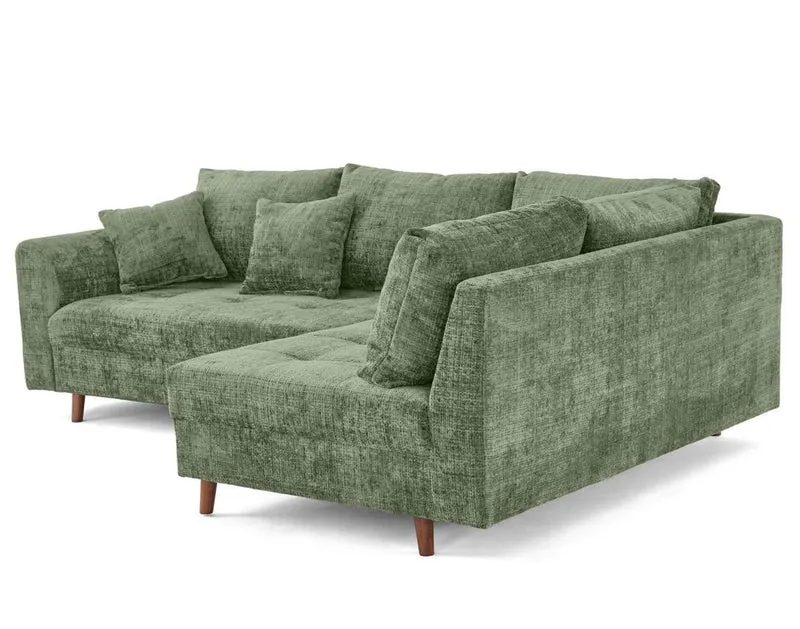 Lisa Design Rune - canapé d'angle Droit 4 Places en Velours texturé
