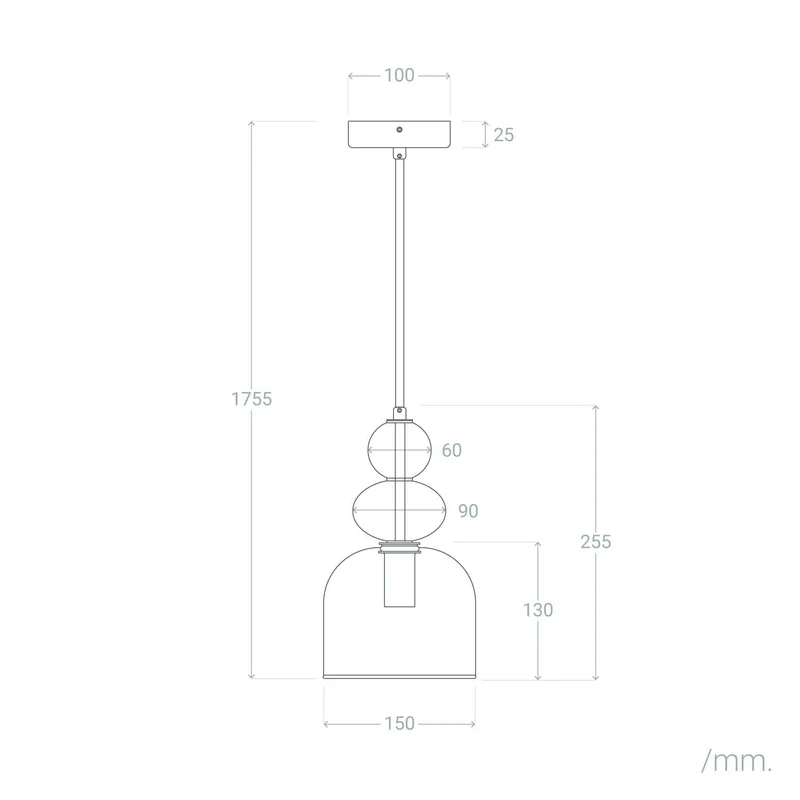 LEDKIA LIGHTING - Suspension Métal et Verre Baudelaire | Design Vintage Élégant | Compatible Ampoules LED E14 | Câble Réglable | Usage Polyvalent, Rose, Verre