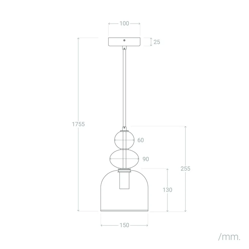 LEDKIA LIGHTING - Suspension Métal et Verre Baudelaire | Design Vintage Élégant | Compatible Ampoules LED E14 | Câble Réglable | Usage Polyvalent, Rose, Verre