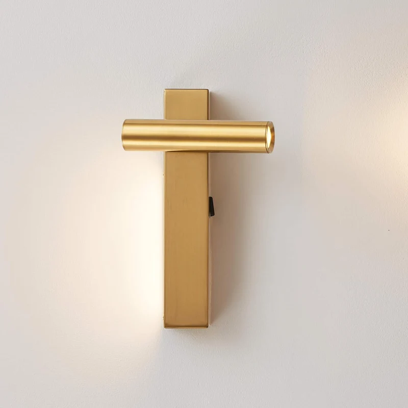 KOSILUM - Applique laiton tête de lit liseuse droite - Lodvi - DROITE - Lumière Blanc Chaud Eclairage Salon Chambre Cuisine Couloir - - 1718 lm - LED intégrée - IP20