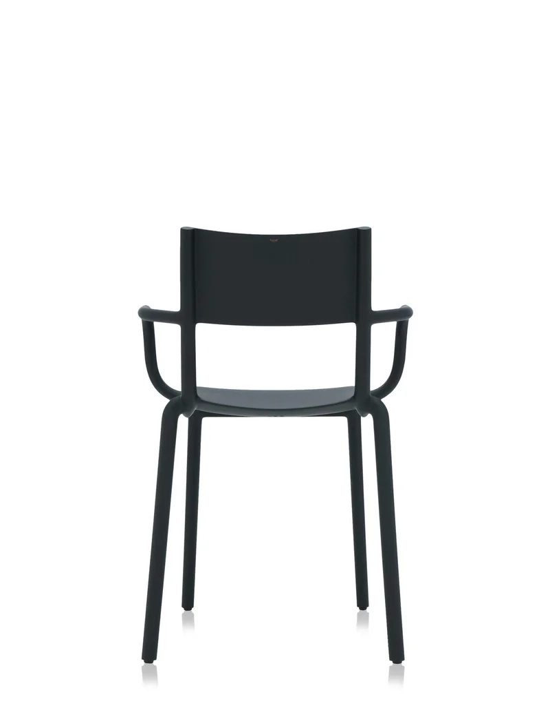 Kartell Generic A, Set de 2 Chaises, Noir, 52,5 x 52 x H 79 cm