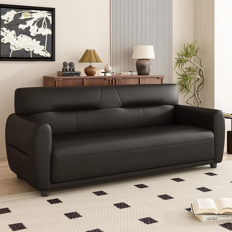 KIBONCY Canapé de Bureau en Cuir Cat Scratch, canapé Moderne 3 Places avec Mousse Haute densité, et Salon, Coussins(D,70x71x78cm)