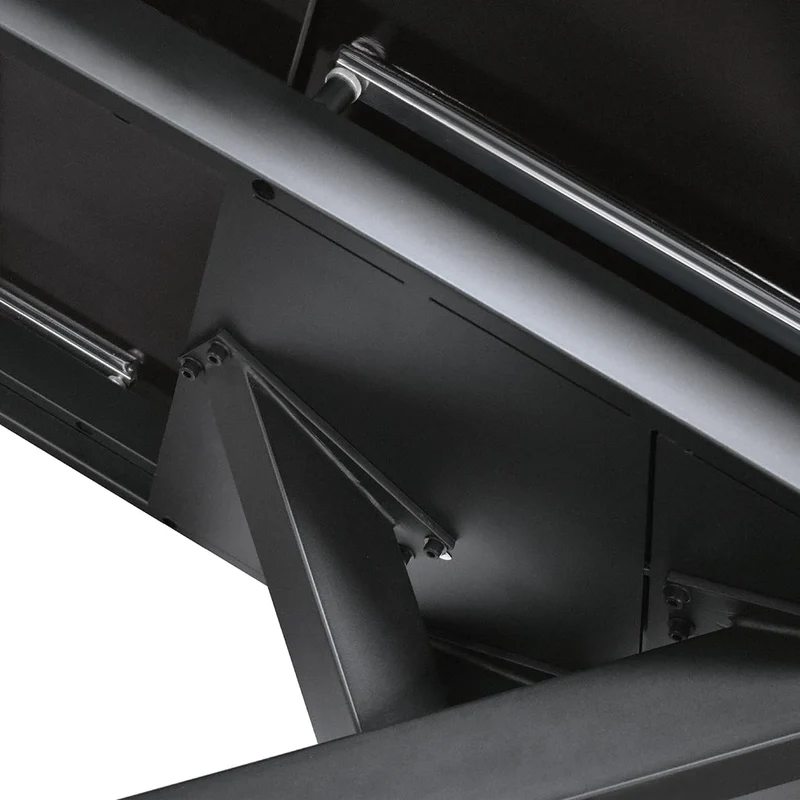 PAZZO DESIGN Table extensible Eugenio, plateau en céramique Calacatta noir Lux, pieds en métal croisés noirs, table de cuisine, table en céramique, 160 x 90 x h76 cm - id_2287