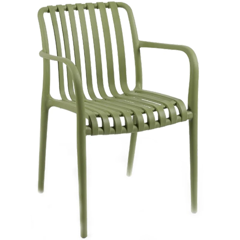 Decor Space Chaise Righe avec structure en aluminium, couleur unie de 50 x 56 x 80 cm (vert)