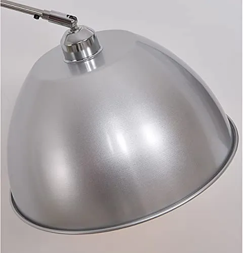 jiande 185cm Lampe de Plancher d'arc Moderne Lumière de Lecture for Salon Chambre à Coucher. Base de marbre. Prise de Plancher de Sol réglable en Acier Inoxydable E27