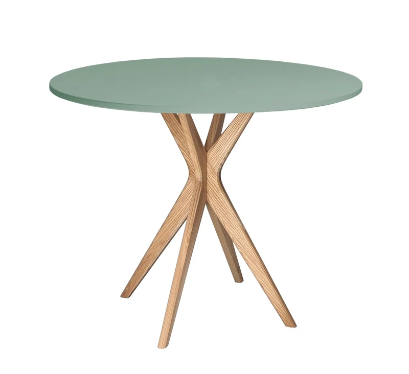 Ragaba Jubi Table à Manger Ronde 80cm Vert Sauge