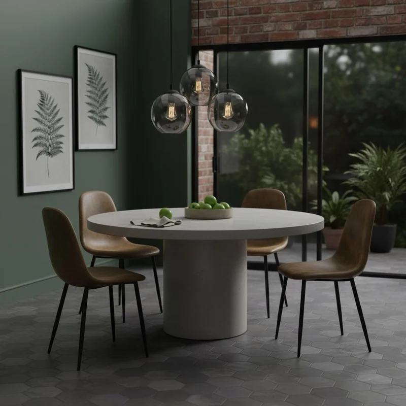Homy CASA – Lot de 4 chaises de Salle à Manger Douces avec Dossier et Pieds en métal Massif pour Salon, Maison, Marron