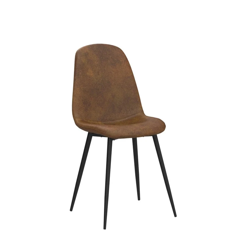 Homy CASA – Lot de 4 chaises de Salle à Manger Douces avec Dossier et Pieds en métal Massif pour Salon, Maison, Marron