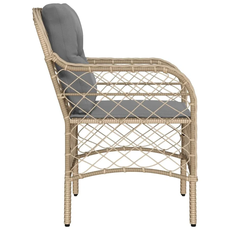 Canapé de Jardin avec Coussins, 2 pièces, fauteuils d'extérieur en Poly rotin Noir, sièges de Salon, de dîner, Meubles de Patio