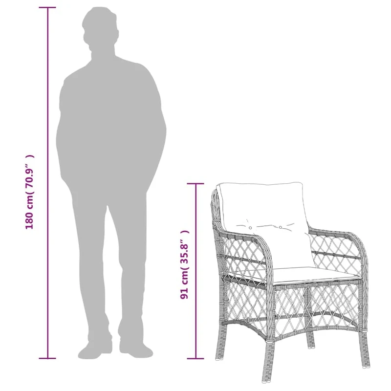 Canapé de Jardin avec Coussins, 2 pièces, fauteuils d'extérieur en Poly rotin Noir, sièges de Salon, de dîner, Meubles de Patio