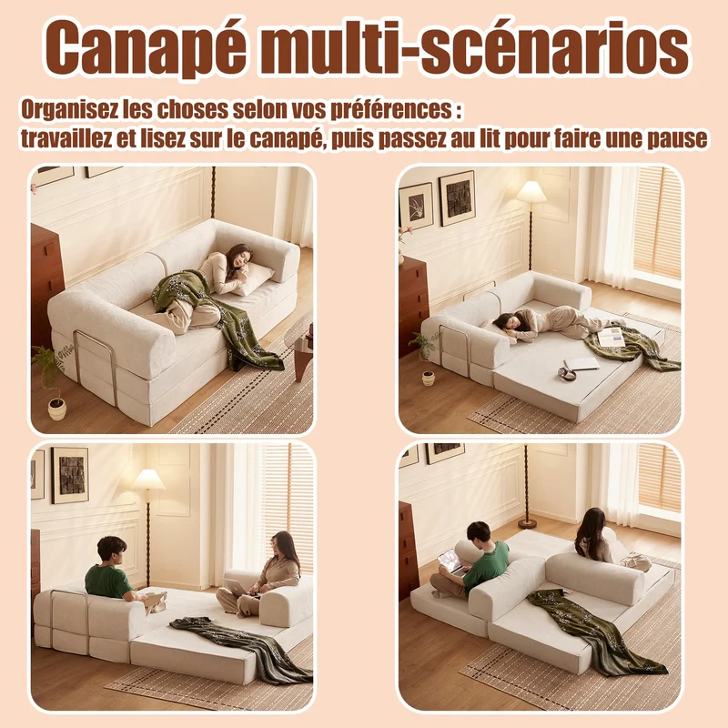 Kgfvesdc Canapé Modulable en Mousse,Canapé D Angle Convertible Compressé sous Vide [Largeur : 2.2 M / 2 Dossier,Bleu,Aucun Montage NéCessaire] ExpéDié Compressé Convient Convient pour Le Salon Bureau