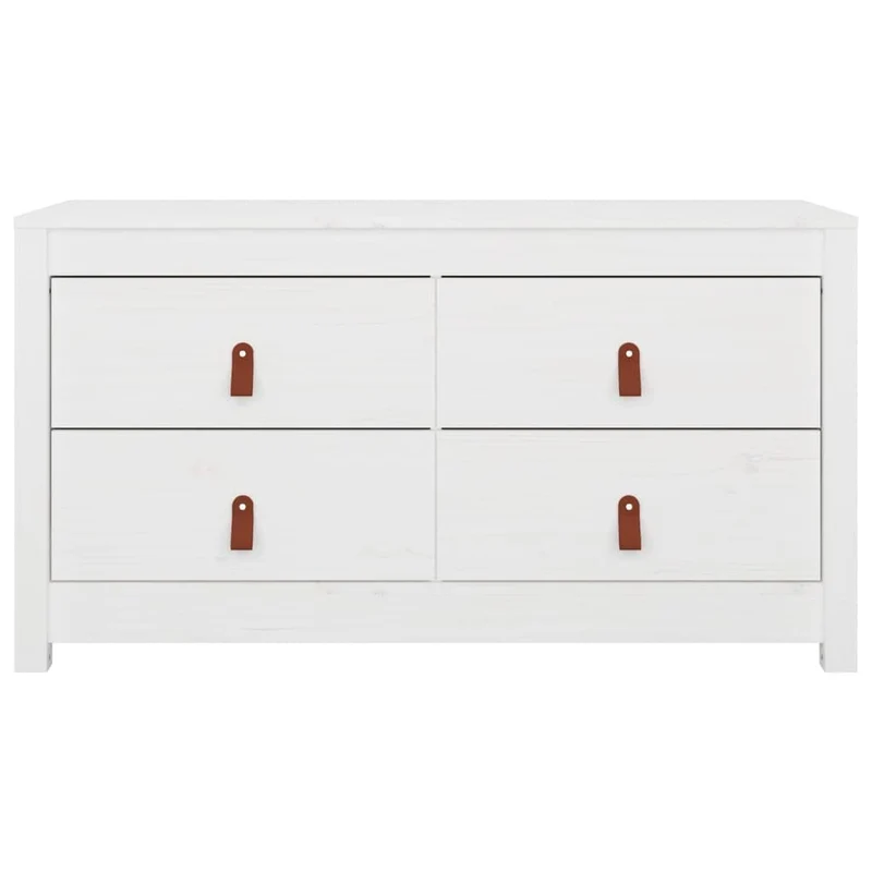 KTHLBRH Armoire d'appoint, blanche, 100 x 40 x 54 cm, en pin massif, buffet pour chambre à coucher, garde-robe, convient pour la cuisine, la chambre à coucher, la salle à manger, le salon ou le
