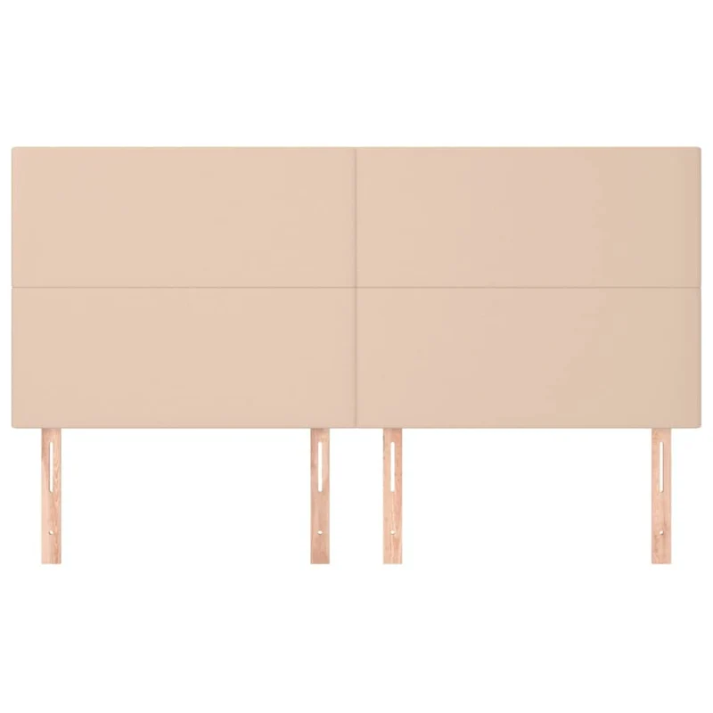 WIFESE Tête de Lit Similicuir 4 pcs Meuble de Chambre à Coucher Excellent Soutien du Dos Décoration Intérieure Design Contemporain Cappuccino 80x5x78/88 cm