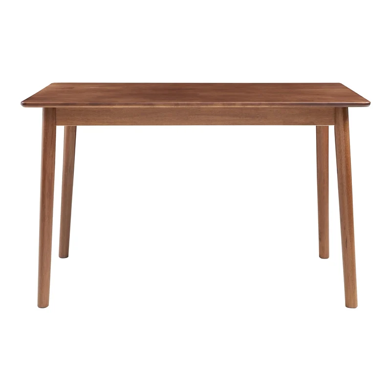 [en.casa] Table de Salle à Manger Rectangulaire pour 4-6 Personnes Moderne Excellente Stabilité Assemblage Simple Cuisine Salon Bois d'Hévéa 120 x 70 x 74 cm Effet Noyer