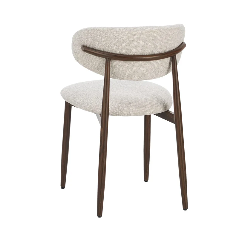 Criks Celia Lot de 2 chaises Beige noyer