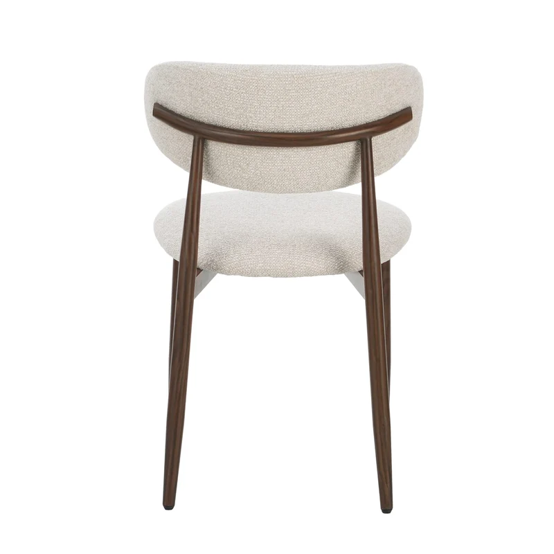Criks Celia Lot de 2 chaises Beige noyer