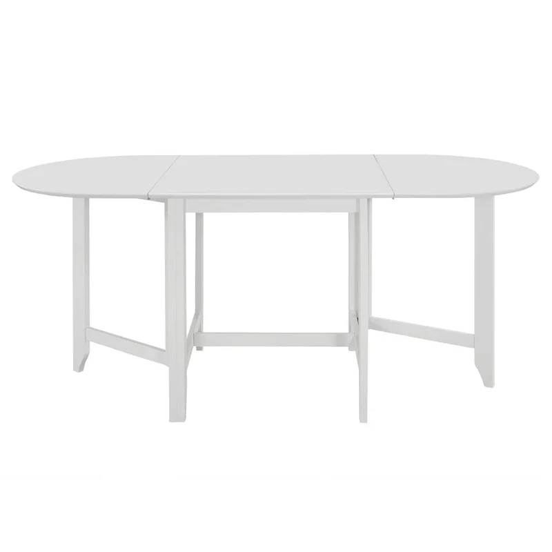 AUUIJKJF Home Outdoor AutresTable à manger extensible Blanc (75-180) x75x74 cm MDF