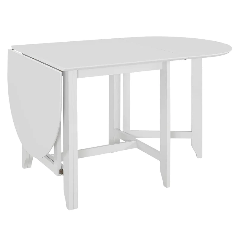 AUUIJKJF Home Outdoor AutresTable à manger extensible Blanc (75-180) x75x74 cm MDF