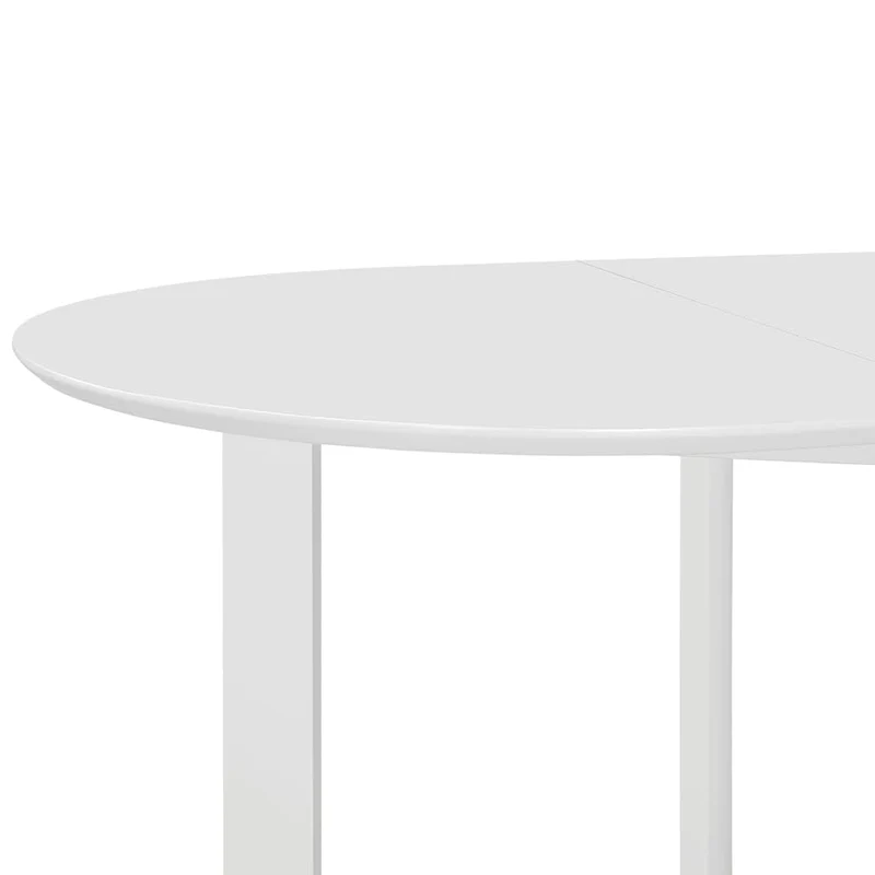AUUIJKJF Home Outdoor AutresTable à manger extensible Blanc (75-180) x75x74 cm MDF