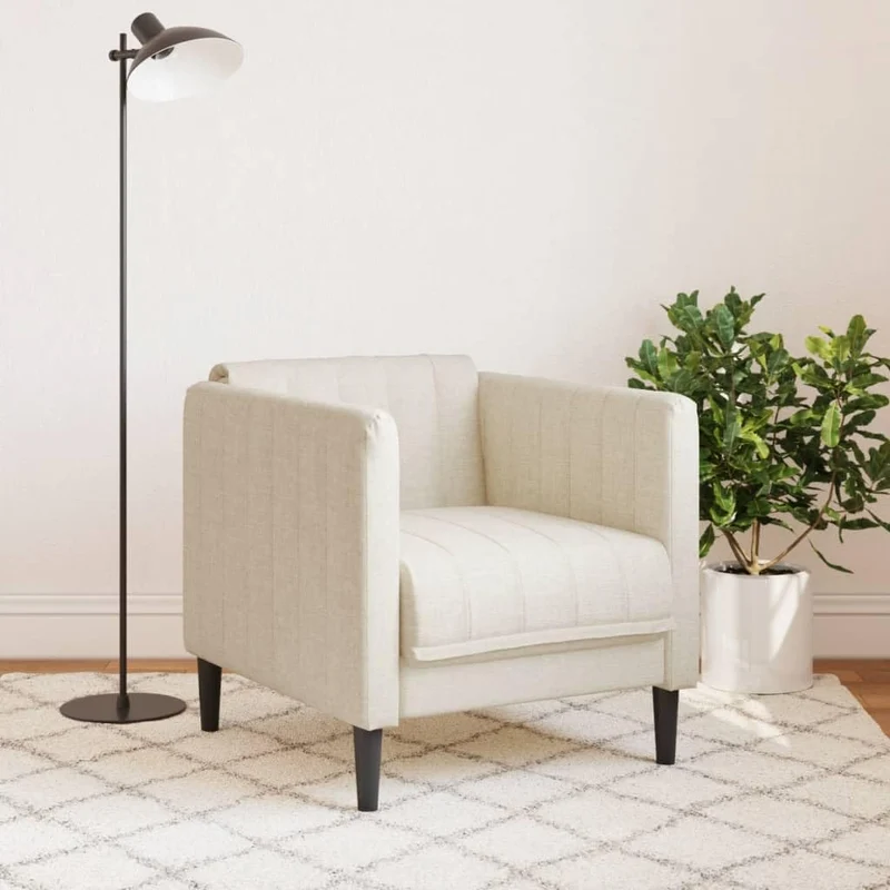 Générique Fauteuil Lin,Meubles,Canapés,Crème,15.9 KG,372602