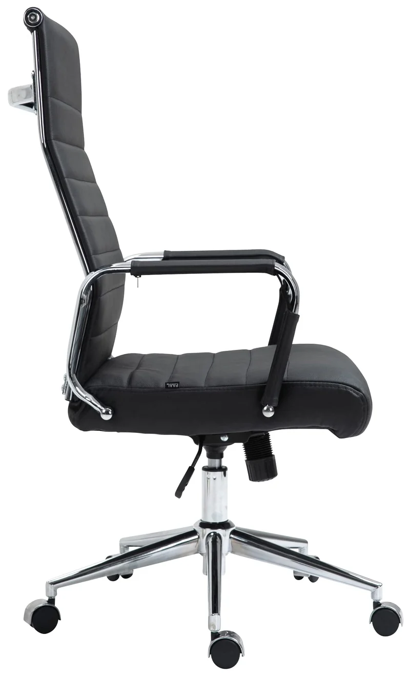 CLP Chaise de Bureau Ergonomique Kolumbus en Cuir véritable, réglable en Hauteur en continu, Charge maximale 150 kg, Couleur:Noir