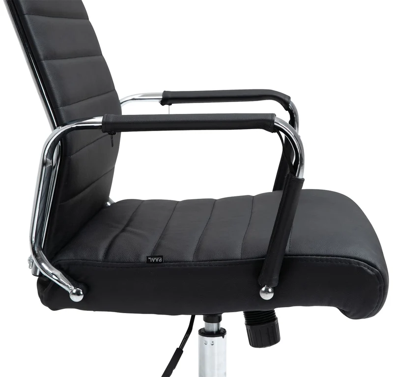 CLP Chaise de Bureau Ergonomique Kolumbus en Cuir véritable, réglable en Hauteur en continu, Charge maximale 150 kg, Couleur:Noir