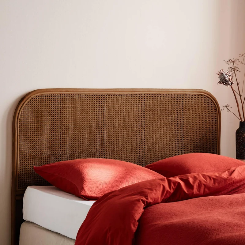 sweeek - Tête de lit en rotin foncél et cannage. L 160 x P3 x H110cm