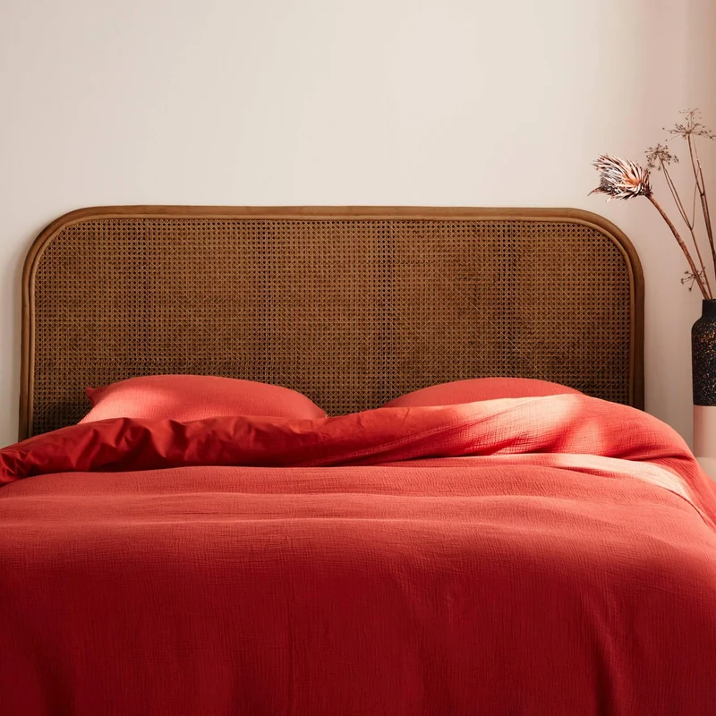 sweeek - Tête de lit en rotin foncél et cannage. L 160 x P3 x H110cm