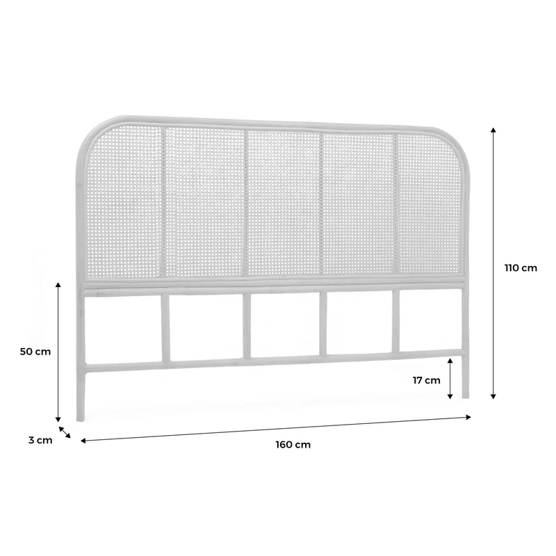 sweeek - Tête de lit en rotin foncél et cannage. L 160 x P3 x H110cm