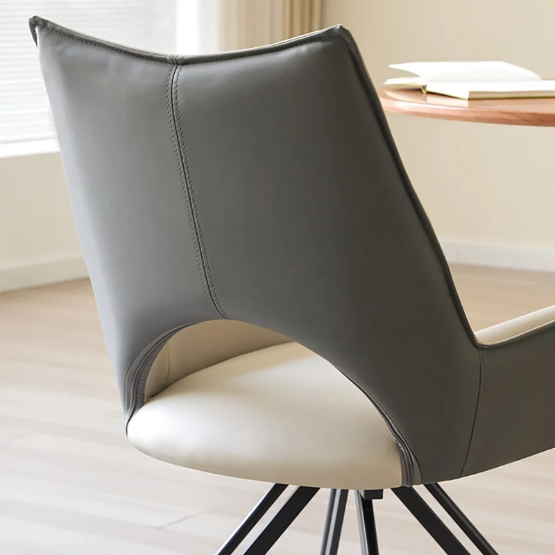 ZTGL Ensemble de 1, 2, 4 ou 6 Chaises de Salle à Manger Pivotantes à 360°, Chaises de Cuisine Modernes, Fauteuil d'Appoint en Cuir, Chaise d'Appoint Pivotante à 360°,A,(1 PCS)