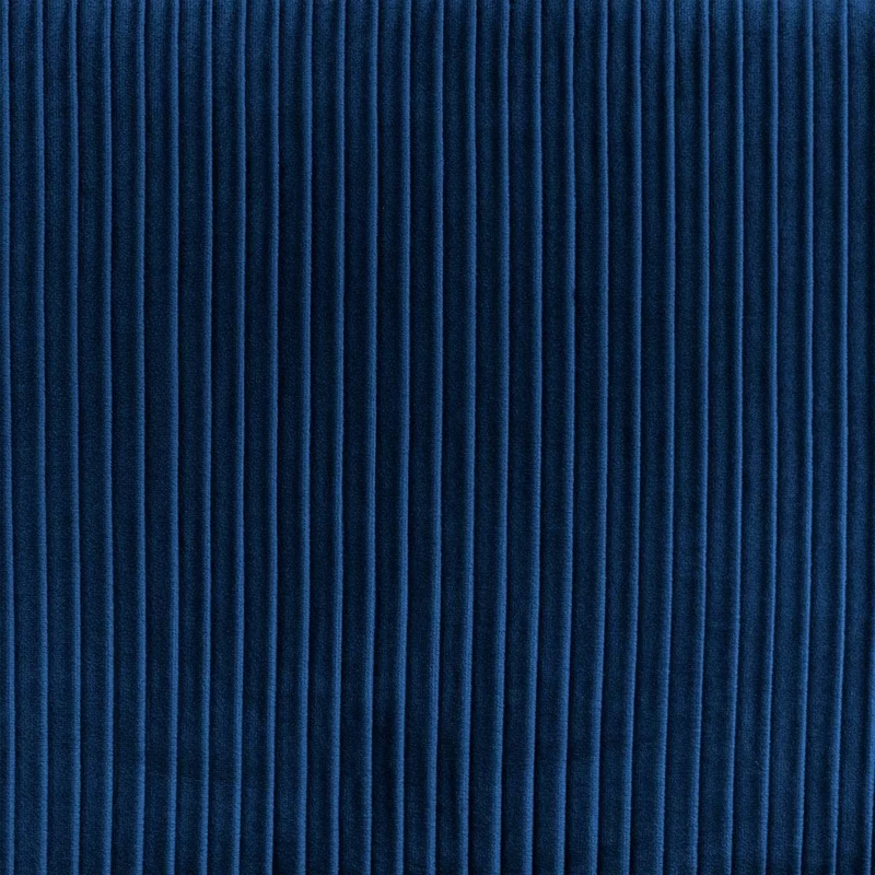 Atmosphera - Fauteuil Solaro Bleu en Velours plissé