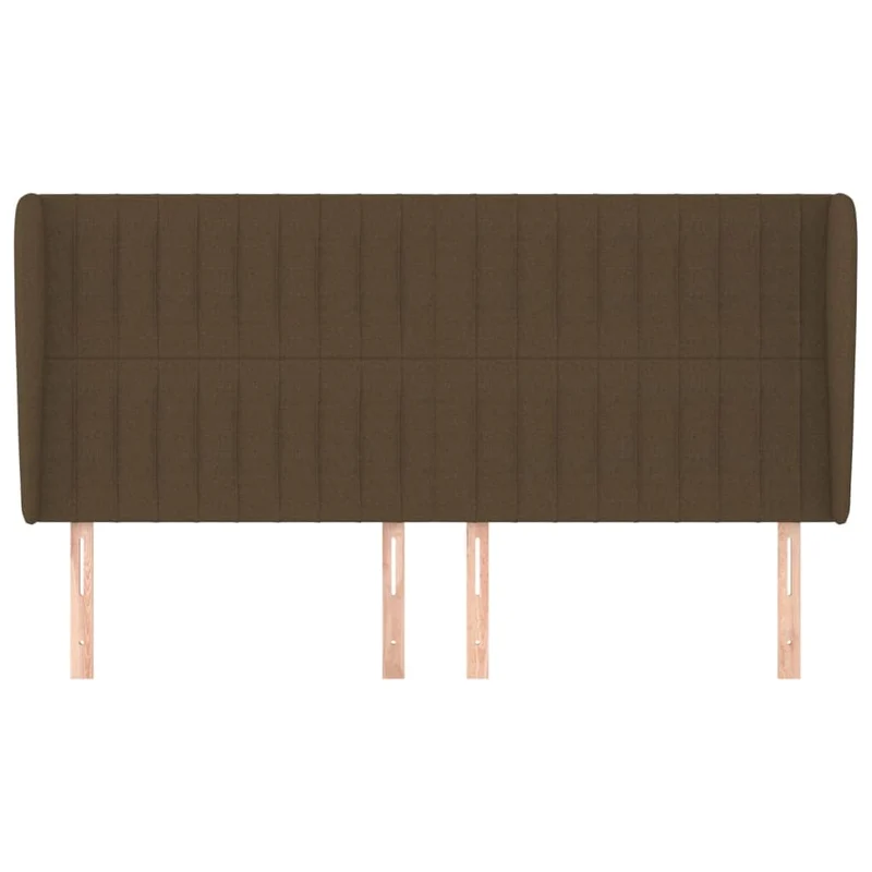 Foknhdi Tête de lit marron foncé avec oreilles 183 x 118 cm réglable en hauteur - Tissu mélèze - Rembourrée - Moderne - Pour chambre à coucher ou lit à sommier tapissier