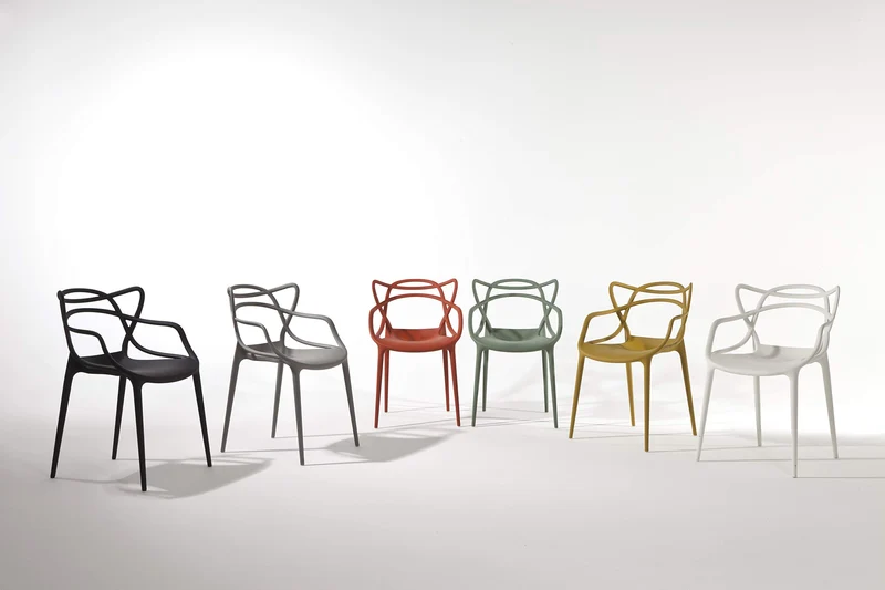 Kartell Masters, Chaise, Orange Rouille, Lot de 2