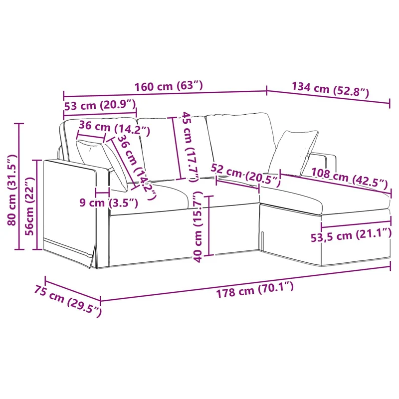 vidaXL Canapé Bleu 198 x 134 x 80 cm Velours, Canapé de Salon, canapés modulables Modernes, Fauteuil Ergonomique, loveseat en Velours élégant, Design sectionnel résistant