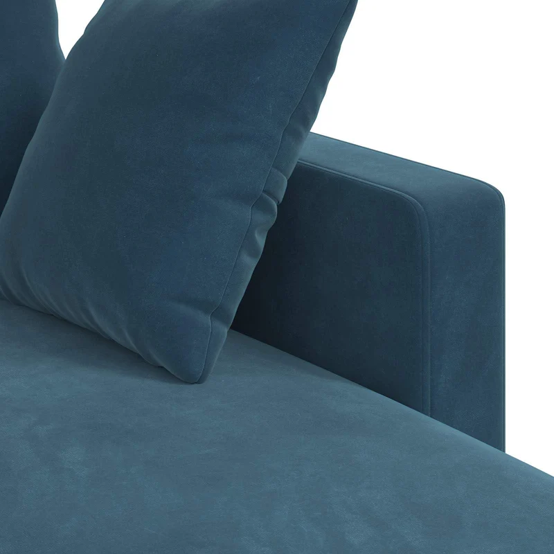 vidaXL Canapé Bleu 198 x 134 x 80 cm Velours, Canapé de Salon, canapés modulables Modernes, Fauteuil Ergonomique, loveseat en Velours élégant, Design sectionnel résistant