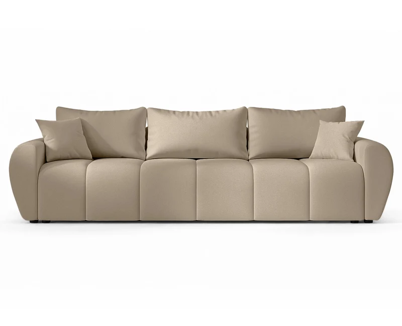 AXLIVING Malatya Big Canapé avec fonction couchage Canapé-lit Marron clair 246 cm