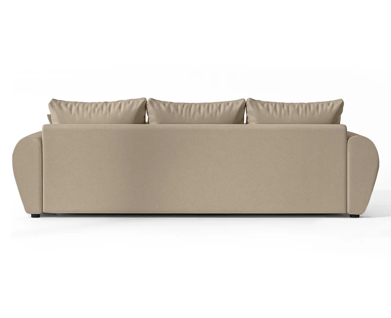AXLIVING Malatya Big Canapé avec fonction couchage Canapé-lit Marron clair 246 cm