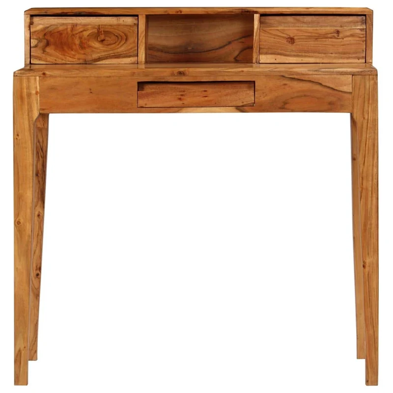 RAUGAJ Bureau d'écriture avec tiroirs en bois massif 88 x 50 x 90 cm, matériau de l'article : bois d'acacia massif
