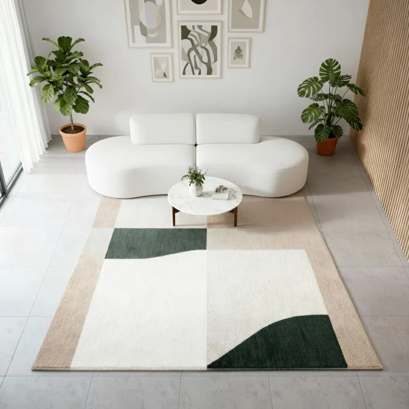 Coco Living Lounge Double | Canapé 3 Places Design | Formes Courbes Modernes | Confort Premium pour Salon et Appartement | 240 x 102 x 60 cm (Blanc)