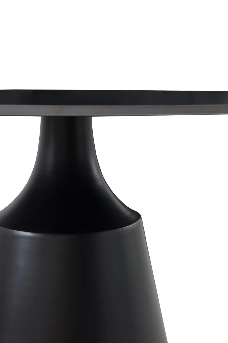 GEESEHOME Table de salle à manger ronde de 120 cm de diamètre avec plateau en céramique